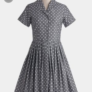 Myrtlewood Polka dot shirt dress